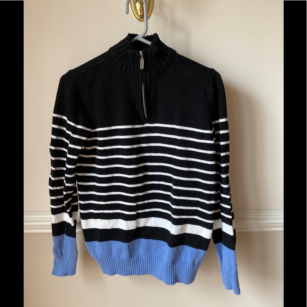 Karen Scott 3/4 zip sweater
